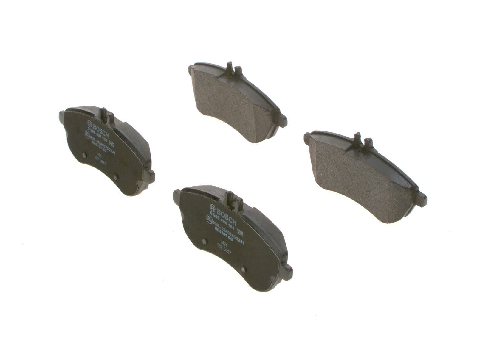 Bosch BP1072 Bremsbeläge - Vorderachse - ECE-R90 Zertifizierung - vier Bremsbeläge pro Set von Bosch Automotive