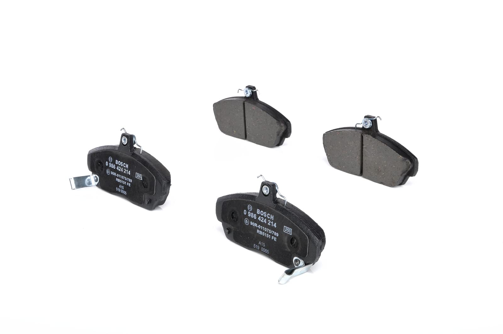 Bosch BP097 Bremsbeläge - Vorderachse - ECE-R90 Zertifizierung - vier Bremsbeläge pro Set Bosch BP097 Bremsbeläge - Vorderachse - ECE-R90 Zertifizierung - vier Bremsbeläge pro Set von Bosch Automotive