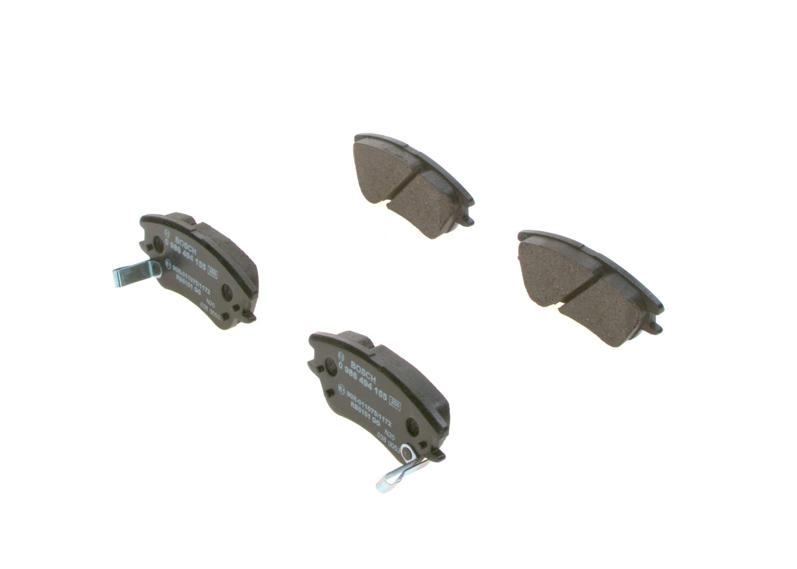 Bosch BP1066 Bremsbeläge - Vorderachse - ECE-R90 Zertifizierung - vier Bremsbeläge pro Set Bosch BP1066 Bremsbeläge - Vorderachse - ECE-R90 Zertifizierung - vier Bremsbeläge pro Set von Bosch Automotive