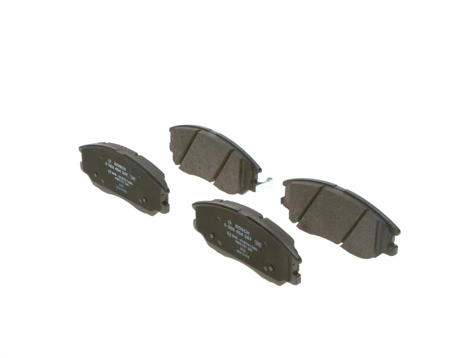Bosch BP1255 Bremsbeläge - Vorderachse - ECE-R90 Zertifizierung - vier Bremsbeläge pro Set Bosch BP1255 Bremsbeläge - Vorderachse - ECE-R90 Zertifizierung - vier Bremsbeläge pro Set von Bosch Automotive