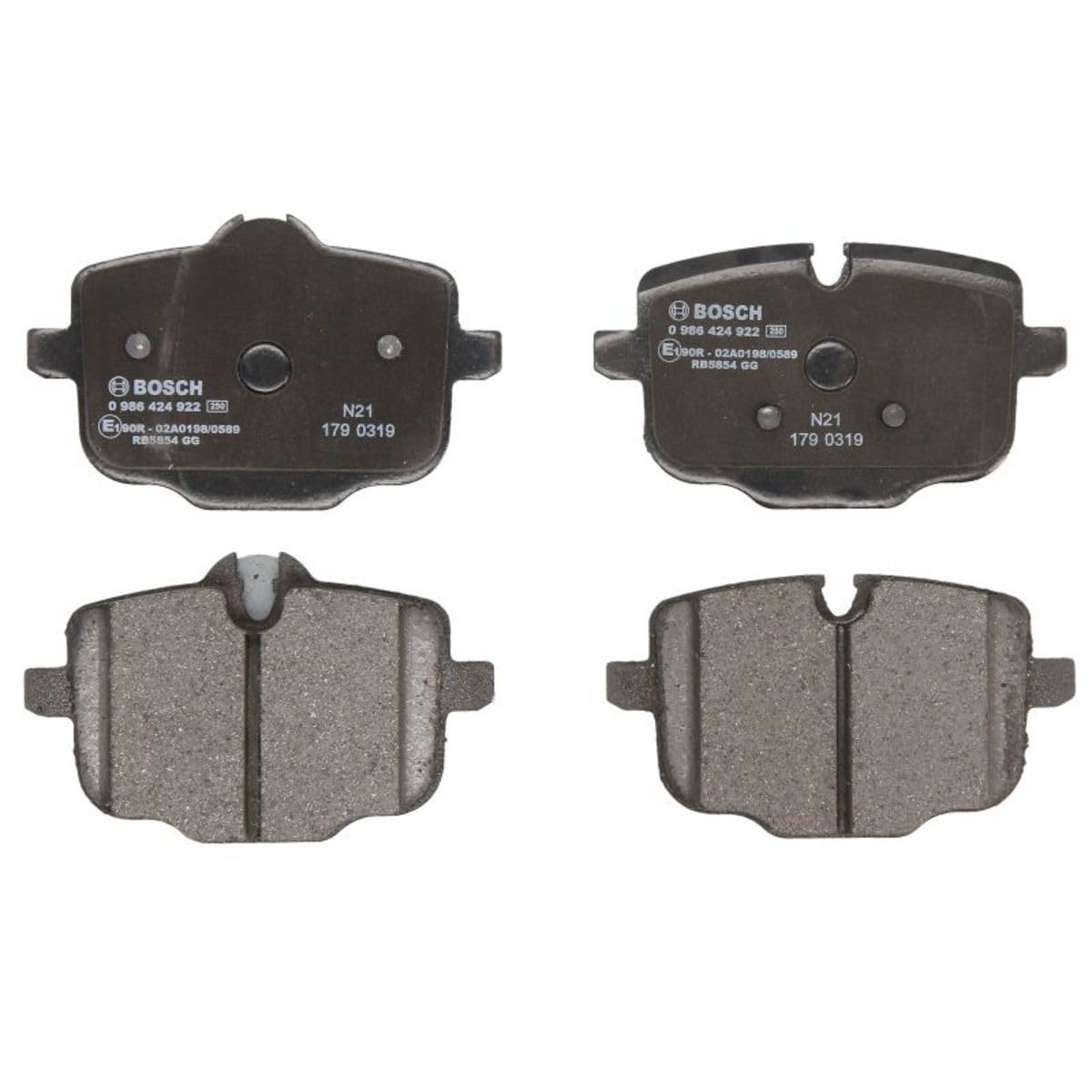 Bosch BP1616 Bremsbeläge - ECE-R90 Zertifizierung - 4 Bremsbeläge pro Set Bosch BP1616 Bremsbeläge - ECE-R90 Zertifizierung - 4 Bremsbeläge pro Set von Bosch Automotive