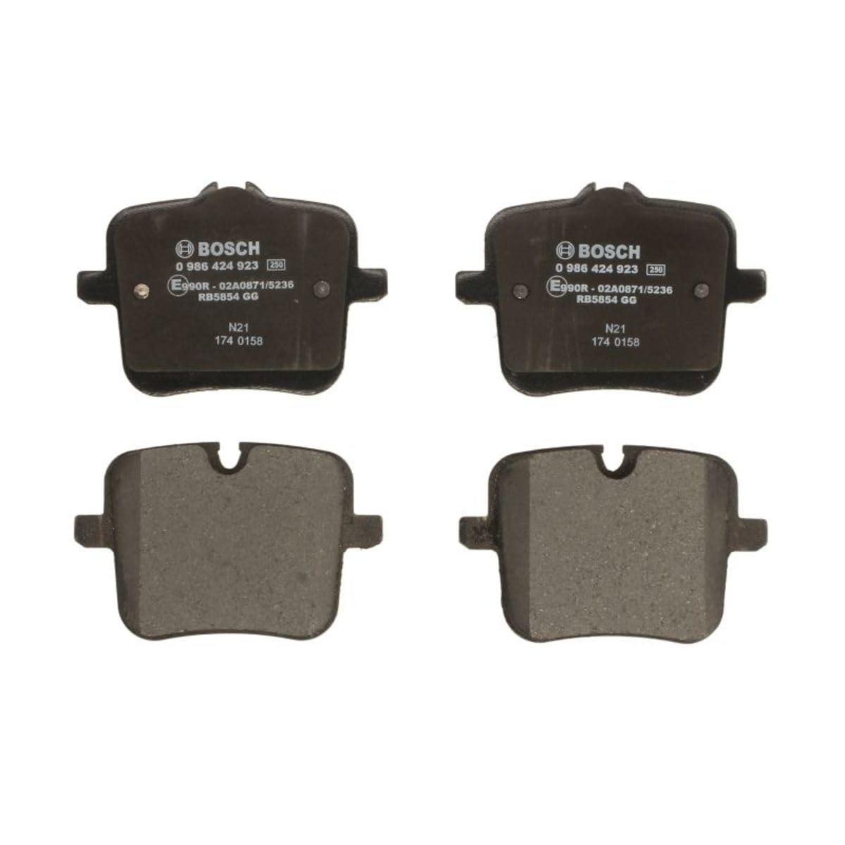 Bosch BP1618 Bremsbeläge - ECE-R90 Zertifizierung - 4 Bremsbeläge pro Set Bosch BP1618 Bremsbeläge - ECE-R90 Zertifizierung - 4 Bremsbeläge pro Set von Bosch Automotive
