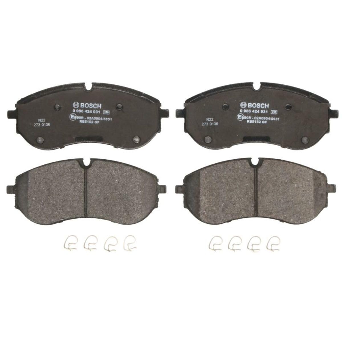 Bosch BP1726 Bremsbeläge - ECE-R90 Zertifizierung - 4 Bremsbeläge pro Set Bosch BP1726 Bremsbeläge - ECE-R90 Zertifizierung - 4 Bremsbeläge pro Set von Bosch Automotive