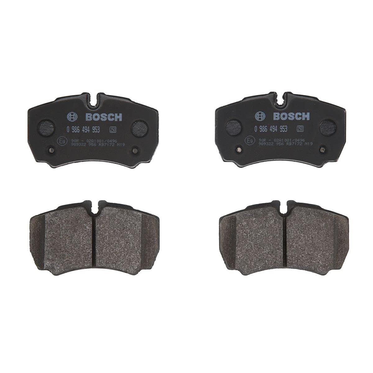 Bosch BP1804 Bremsbeläge - Hinterachse - ECE-R90 Zertifizierung - vier Bremsbeläge pro Set Bosch BP1804 Bremsbeläge - Hinterachse - ECE-R90 Zertifizierung - vier Bremsbeläge pro Set von Bosch Automotive