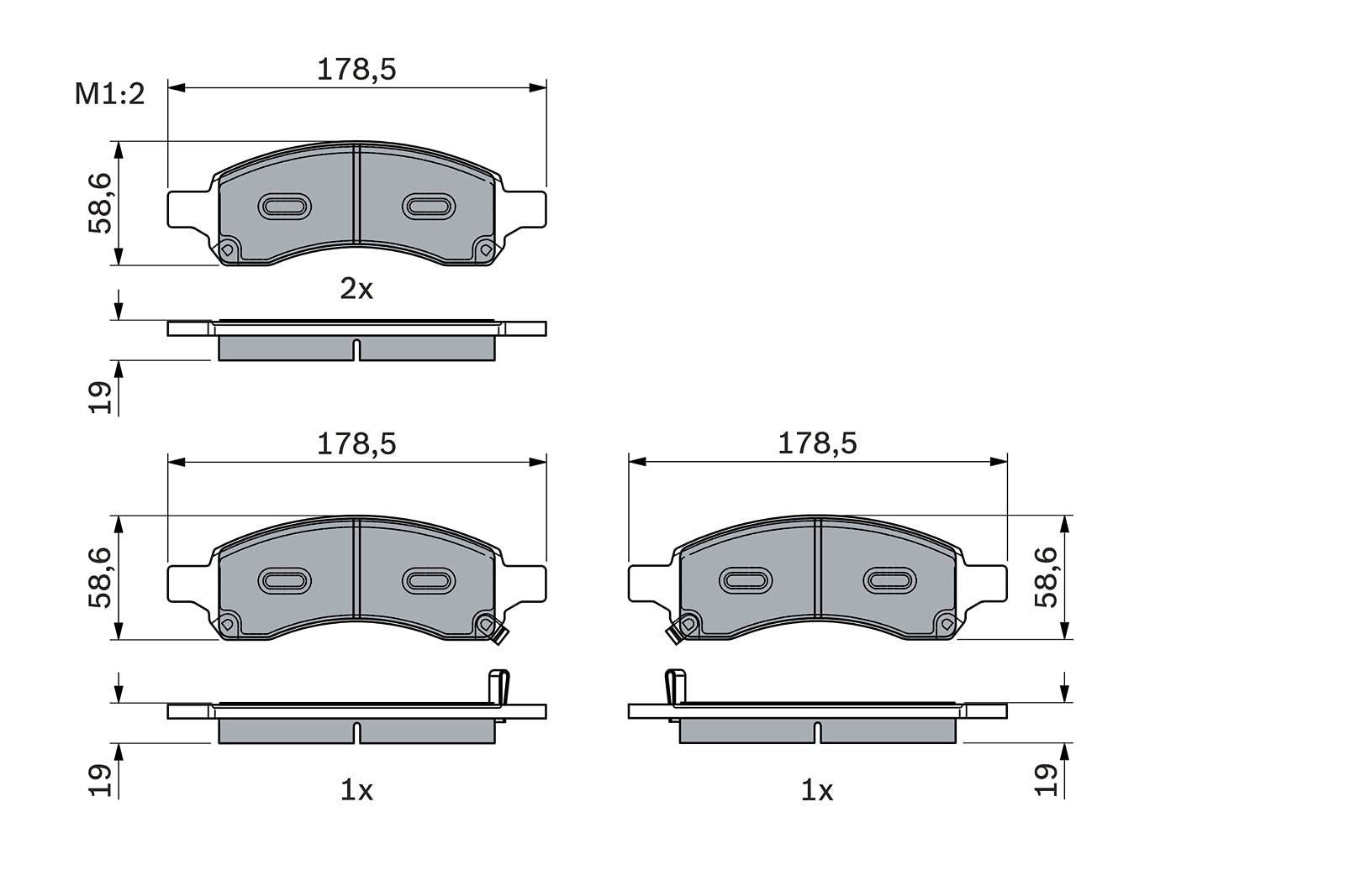Bosch BP1817 Bremsbeläge - Vorderachse - ECE-R90 Zertifizierung - vier Bremsbeläge pro Set Bosch BP1817 Bremsbeläge - Vorderachse - ECE-R90 Zertifizierung - vier Bremsbeläge pro Set von Bosch Automotive