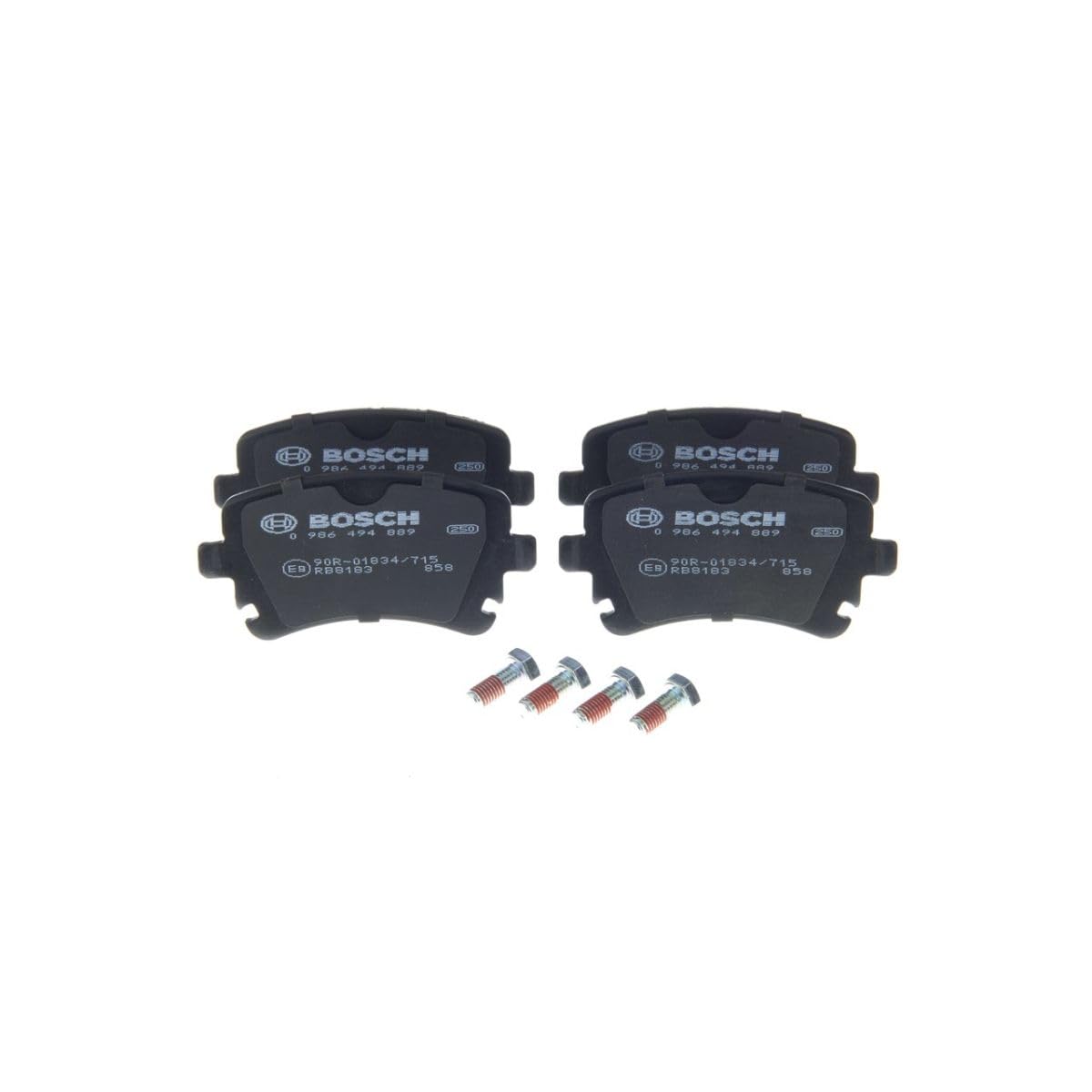 Bosch BP1877 Bremsbeläge, ECE-R90-Zertifizierung, 1 Satz mit 4 Bremsbelägen Bosch BP1877 Bremsbeläge, ECE-R90-Zertifizierung, 1 Satz mit 4 Bremsbelägen von Bosch Automotive