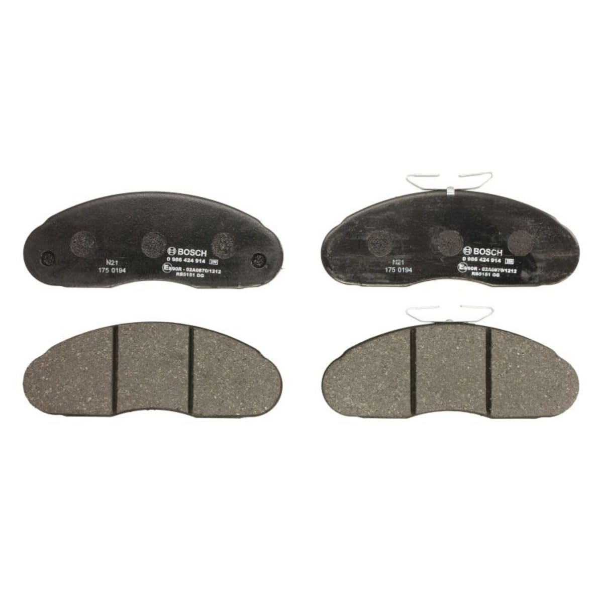 Bosch BP1889 Bremsbeläge - ECE-R90 Zertifizierung - 4 Bremsbeläge pro Set Bosch BP1889 Bremsbeläge - ECE-R90 Zertifizierung - 4 Bremsbeläge pro Set von Bosch Automotive