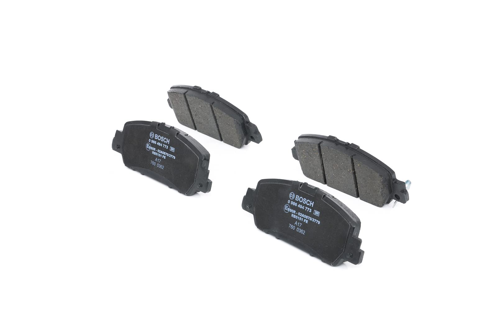 Bosch BP1947 Bremsbeläge - Vorderachse - ECE-R90 Zertifizierung - vier Bremsbeläge pro Set Bosch BP1947 Bremsbeläge - Vorderachse - ECE-R90 Zertifizierung - vier Bremsbeläge pro Set von Bosch Automotive