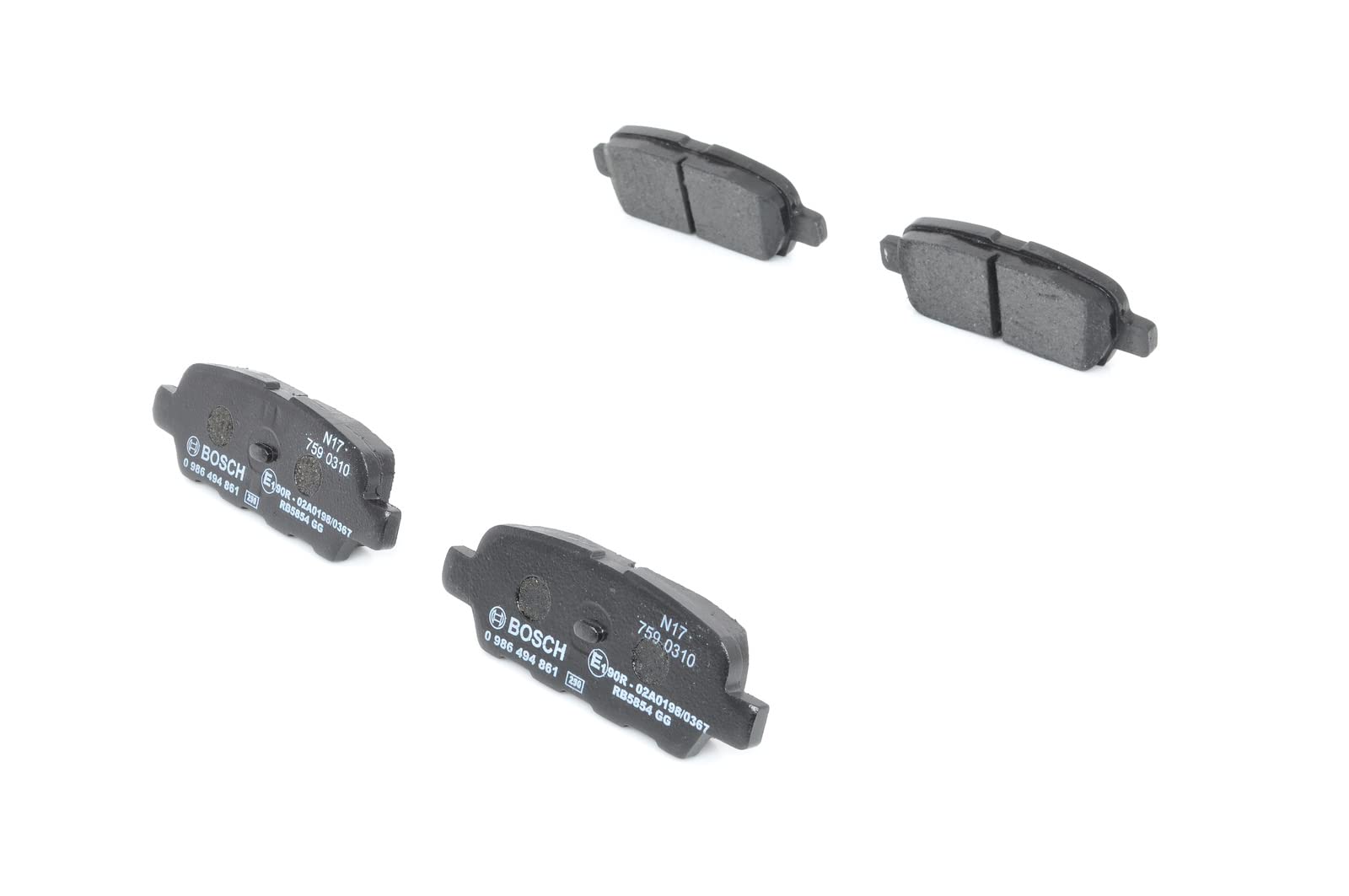 Bosch BP2035 Bremsbeläge - Hinterachse - ECE-R90 Zertifizierung - vier Bremsbeläge pro Set Bosch BP2035 Bremsbeläge - Hinterachse - ECE-R90 Zertifizierung - vier Bremsbeläge pro Set von Bosch Automotive