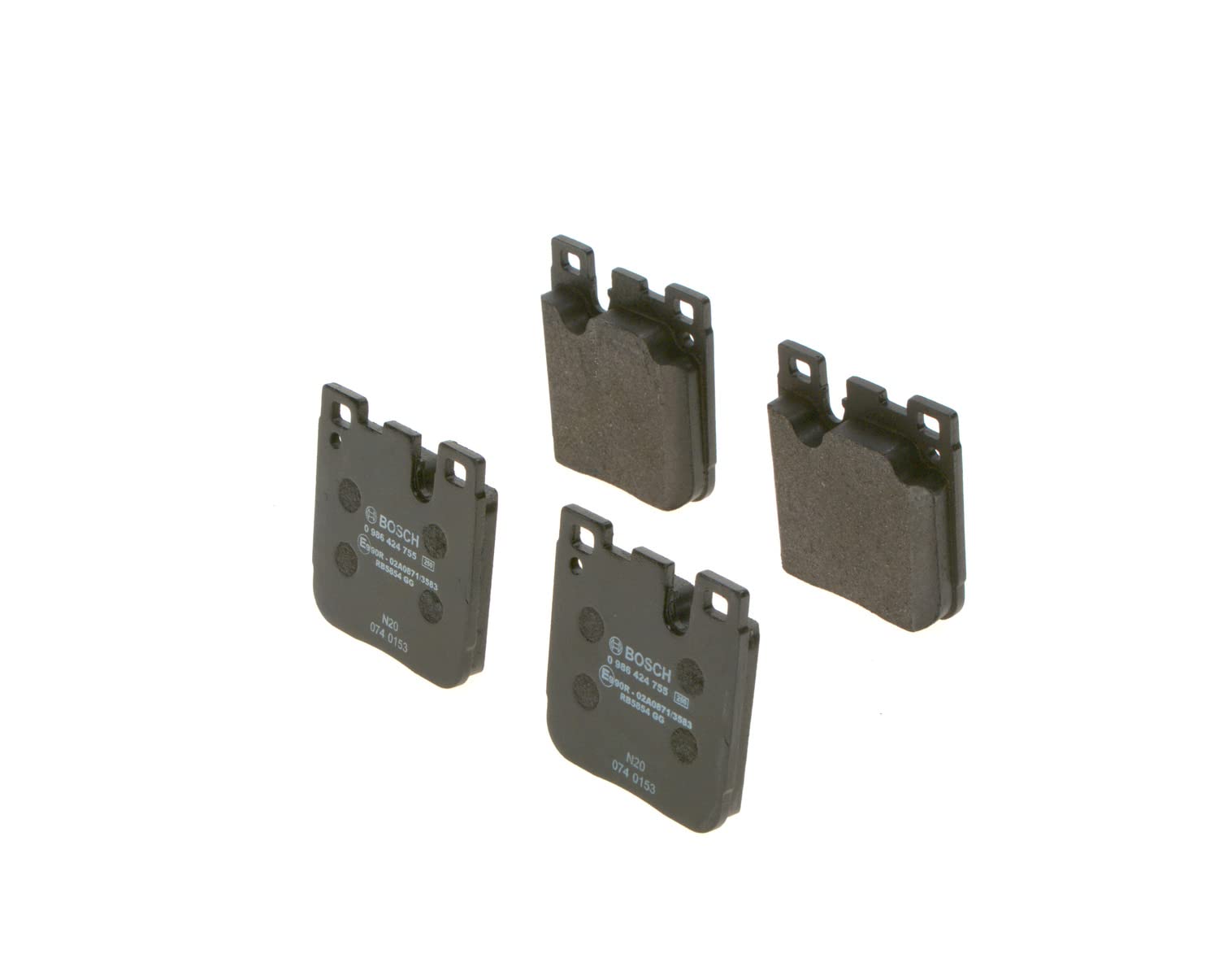 Bosch BP2413 Bremsbeläge - Hinterachse - ECE-R90 Zertifizierung - vier Bremsbeläge pro Set Bosch BP2413 Bremsbeläge - Hinterachse - ECE-R90 Zertifizierung - vier Bremsbeläge pro Set von Bosch Automotive