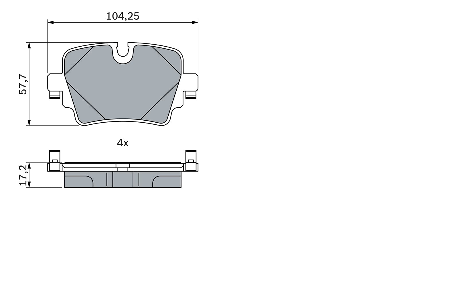 Bosch BP2429 Bremsbeläge - Hinterachse - ECE-R90 Zertifizierung - vier Bremsbeläge pro Set Bosch BP2429 Bremsbeläge - Hinterachse - ECE-R90 Zertifizierung - vier Bremsbeläge pro Set von Bosch Automotive