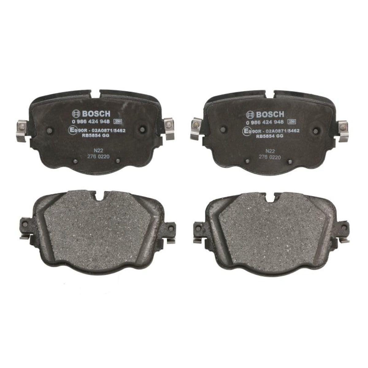 Bosch BP2566 Bremsbeläge, ECE-R90-Zertifizierung, 1 Satz mit 4 Bremsbelägen Bosch BP2566 Bremsbeläge, ECE-R90-Zertifizierung, 1 Satz mit 4 Bremsbelägen von Bosch Automotive