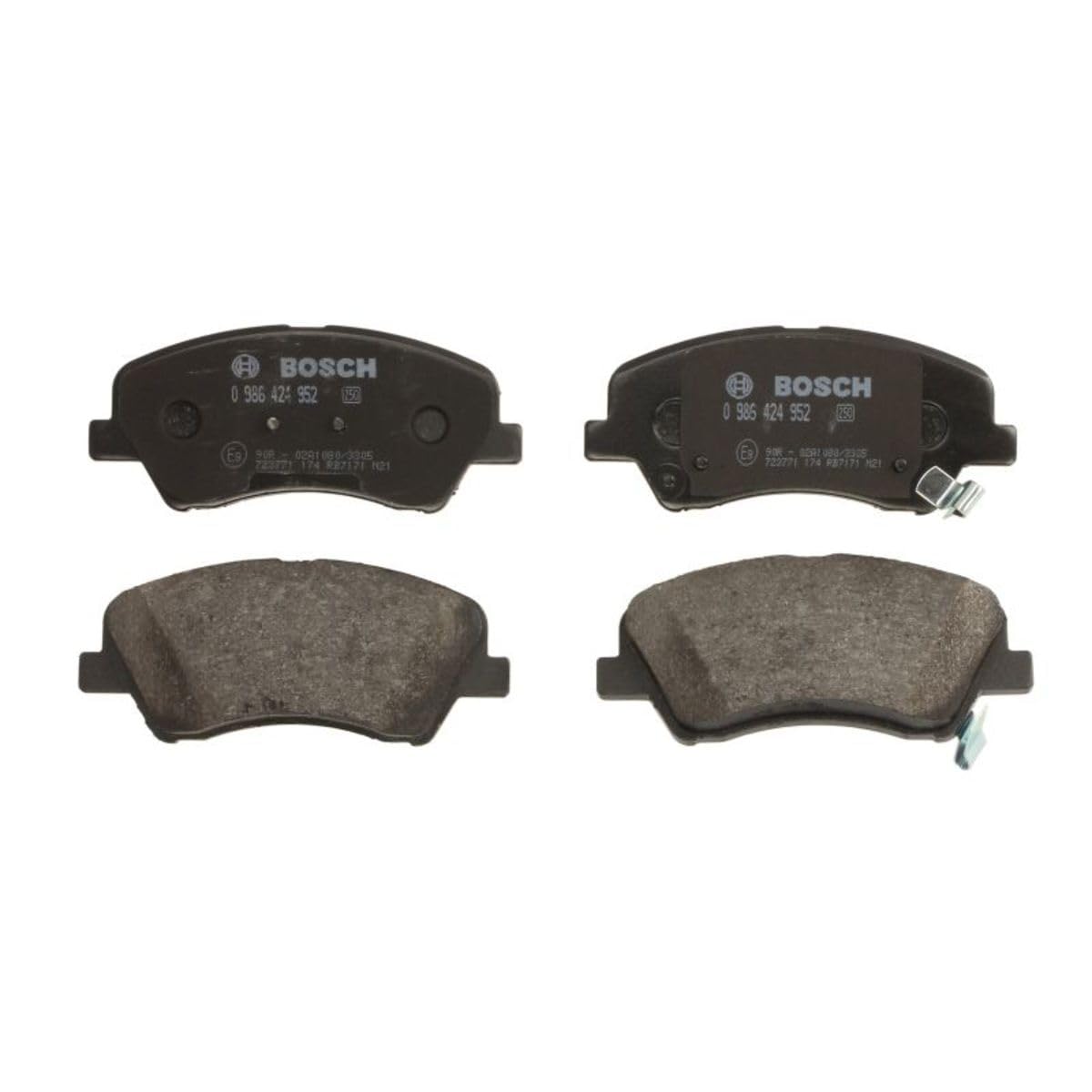 Bosch BP2570 Bremsbeläge, ECE-R90-Zertifizierung, 1 Satz mit 4 Bremsbelägen Bosch BP2570 Bremsbeläge, ECE-R90-Zertifizierung, 1 Satz mit 4 Bremsbelägen von Bosch Automotive