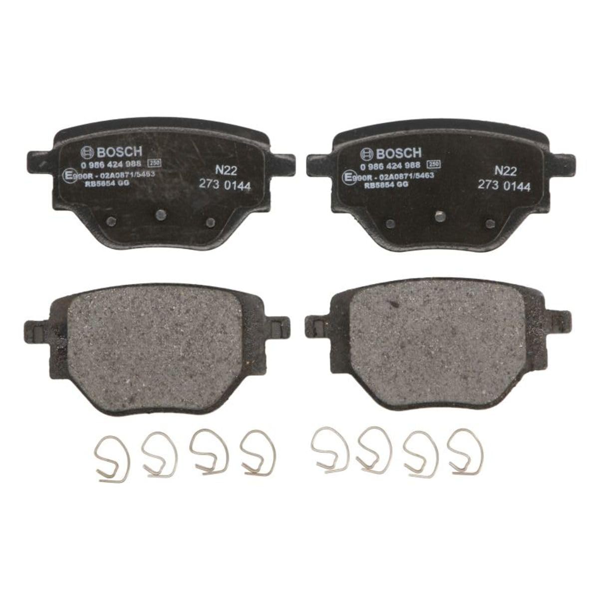 Bosch BP2605 Bremsbeläge, ECE-R90-Zertifizierung, 1 Satz mit 4 Bremsbelägen Bosch BP2605 Bremsbeläge, ECE-R90-Zertifizierung, 1 Satz mit 4 Bremsbelägen von Bosch Automotive