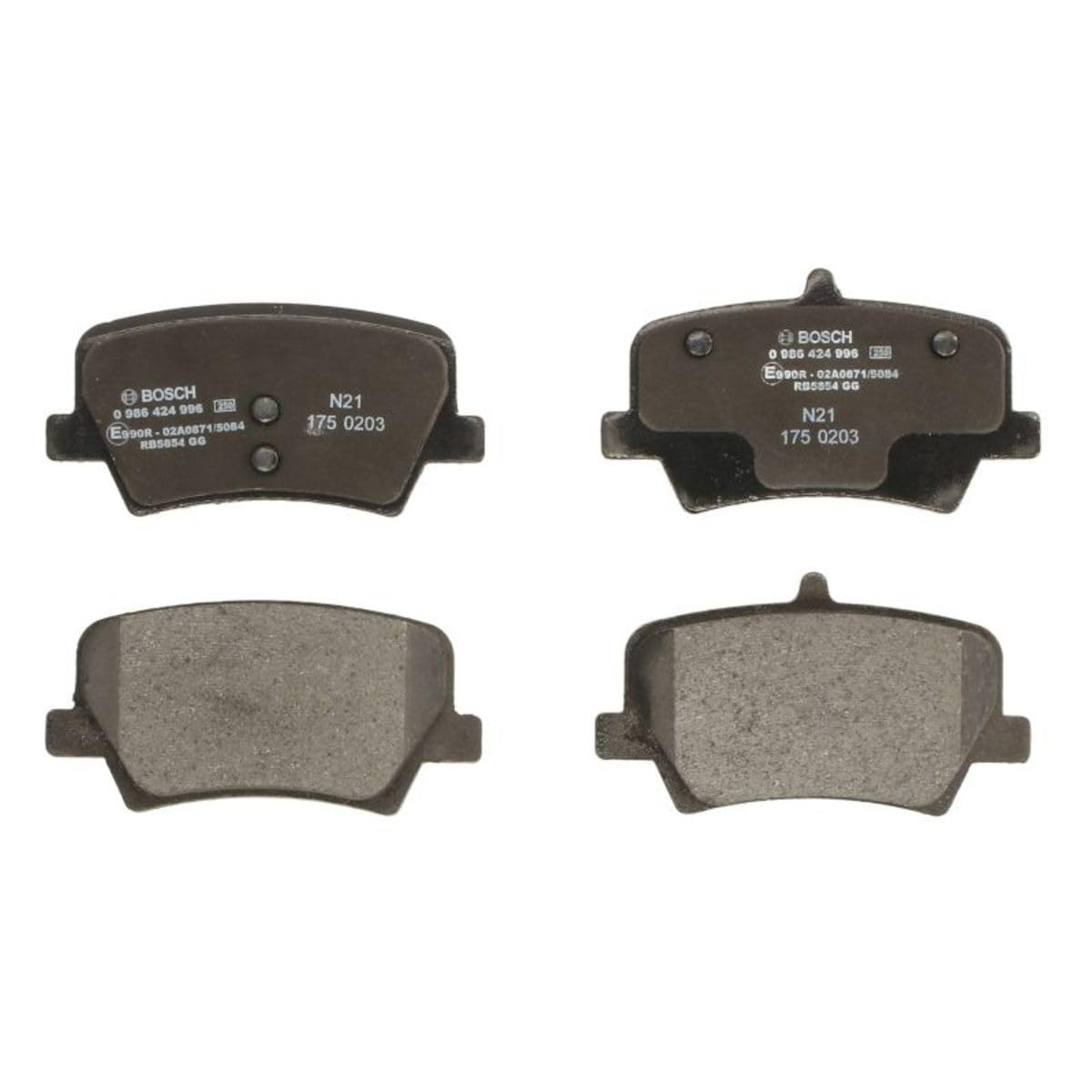 Bosch BP2618 Bremsbeläge, ECE-R90-Zertifizierung, 1 Satz mit 4 Bremsbelägen Bosch BP2618 Bremsbeläge, ECE-R90-Zertifizierung, 1 Satz mit 4 Bremsbelägen von Bosch Automotive