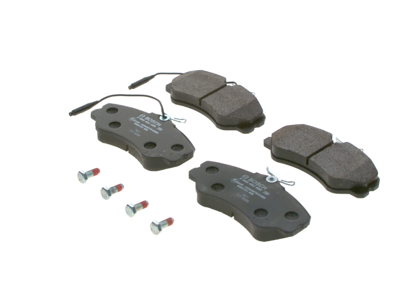 Bosch BP564 Bremsbeläge - Vorderachse - ECE-R90 Zertifizierung - vier Bremsbeläge pro Set Bosch BP564 Bremsbeläge - Vorderachse - ECE-R90 Zertifizierung - vier Bremsbeläge pro Set von Bosch Automotive