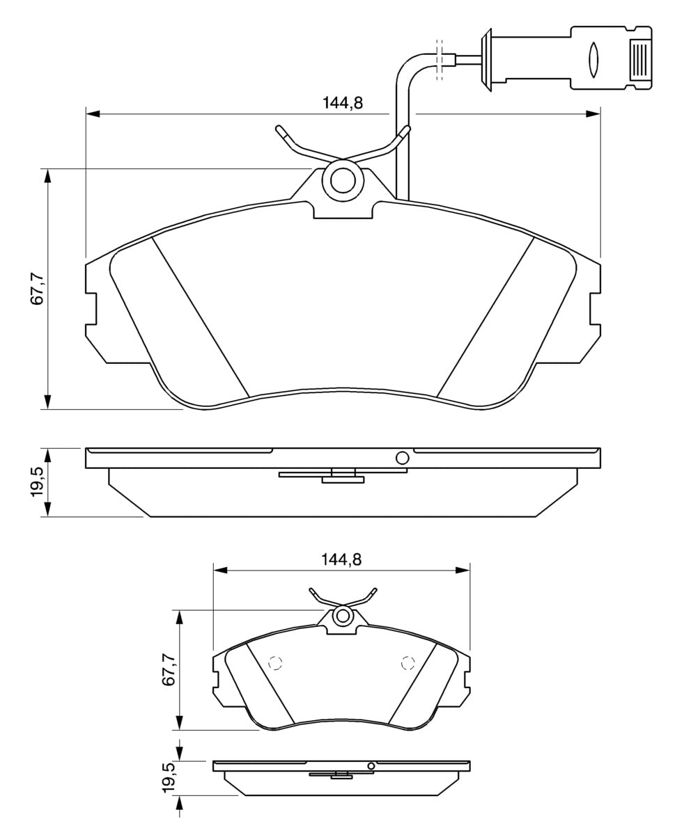 Bosch BP569 Bremsbeläge - Vorderachse - ECE-R90 Zertifizierung - vier Bremsbeläge pro Set Bosch BP569 Bremsbeläge - Vorderachse - ECE-R90 Zertifizierung - vier Bremsbeläge pro Set von Bosch Automotive
