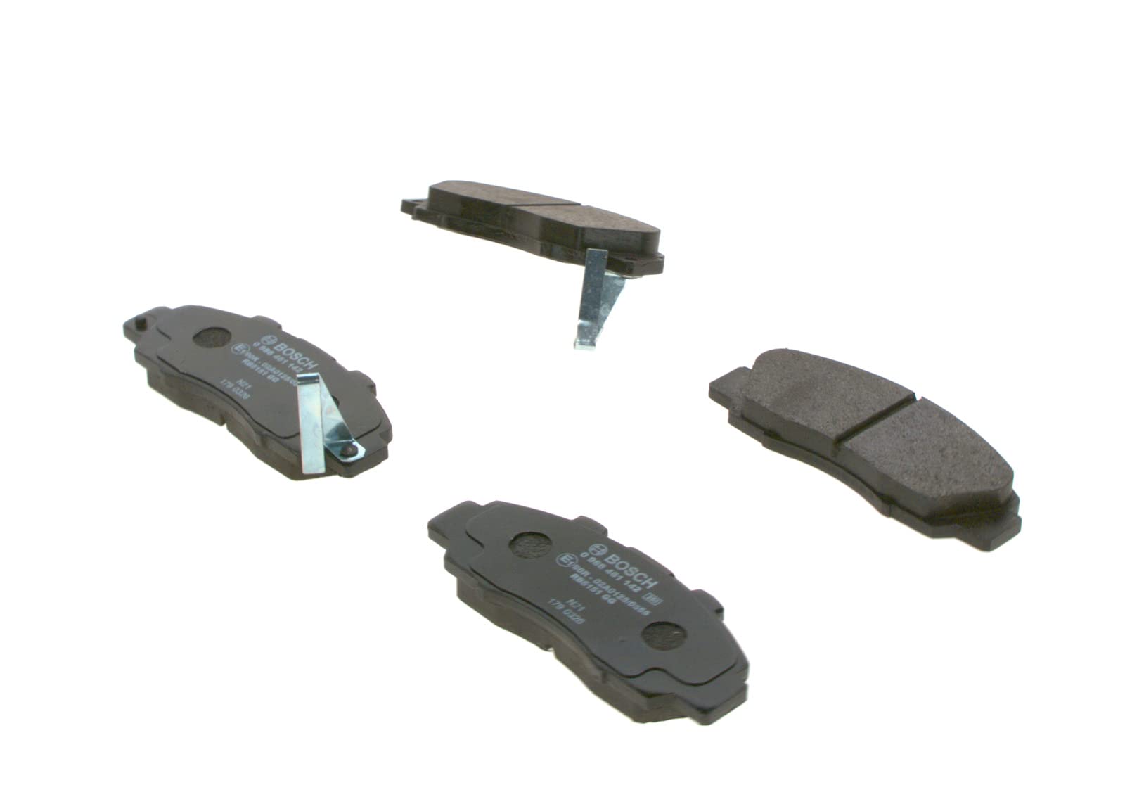 Bosch BP591 Bremsbeläge - Vorderachse - ECE-R90 Zertifizierung - vier Bremsbeläge pro Set Bosch BP591 Bremsbeläge - Vorderachse - ECE-R90 Zertifizierung - vier Bremsbeläge pro Set von Bosch Automotive