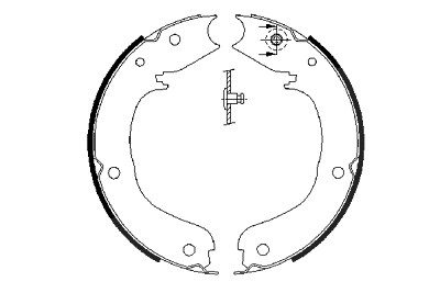 Bosch Bremsbackensatz, Feststellbremse [Hersteller-Nr. 0986487710] für Mitsubishi von Bosch