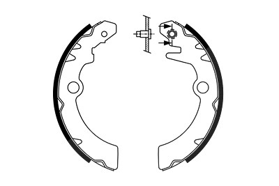 Bosch Bremsbackensatz [Hersteller-Nr. 0986487760] für Nissan, Suzuki von Bosch