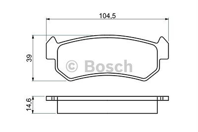 Bosch Bremsbeläge hinten (Satz) [Hersteller-Nr. 0986494133] für Chevrolet, Gm Korea von Bosch