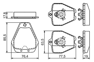 Bosch Bremsbelagsatz, Scheibenbremse [Hersteller-Nr. 0986494215] für Audi von Bosch