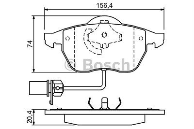 Bosch Bremsbelagsatz, Scheibenbremse [Hersteller-Nr. 0986424482] für Audi, VW von Bosch