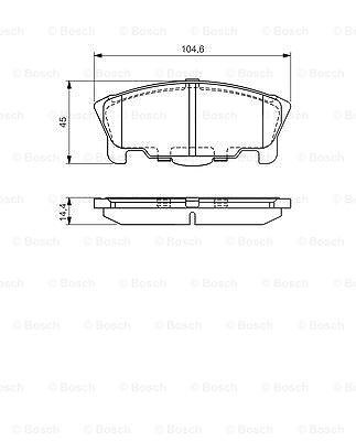 Bosch Bremsbelagsatz, Scheibenbremse [Hersteller-Nr. 0986424737] für Daihatsu von Bosch