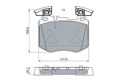 Bosch Bremsbelagsatz, Scheibenbremse [Hersteller-Nr. 0986460102] für Mercedes-Benz von Bosch