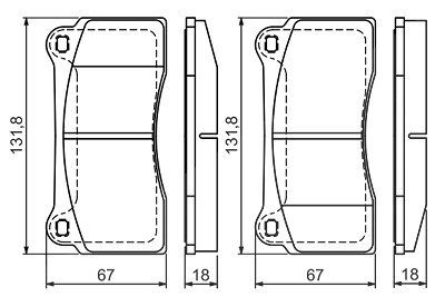 Bosch Bremsbelagsatz, Scheibenbremse [Hersteller-Nr. 0986494353] für Jaguar von Bosch