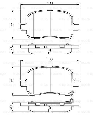 Bosch Bremsbelagsatz, Scheibenbremse [Hersteller-Nr. 0986494306] für Opel von Bosch