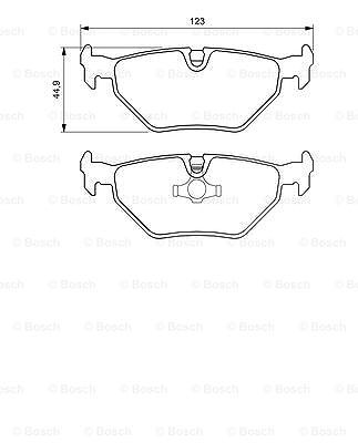 Bosch Bremsbelagsatz, Scheibenbremse [Hersteller-Nr. 0986424667] für Saab von Bosch
