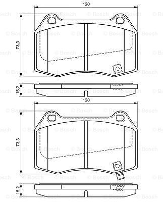 Bosch Bremsbelagsatz, Trommelbremse [Hersteller-Nr. 0986494310] für Nissan, Subaru von Bosch