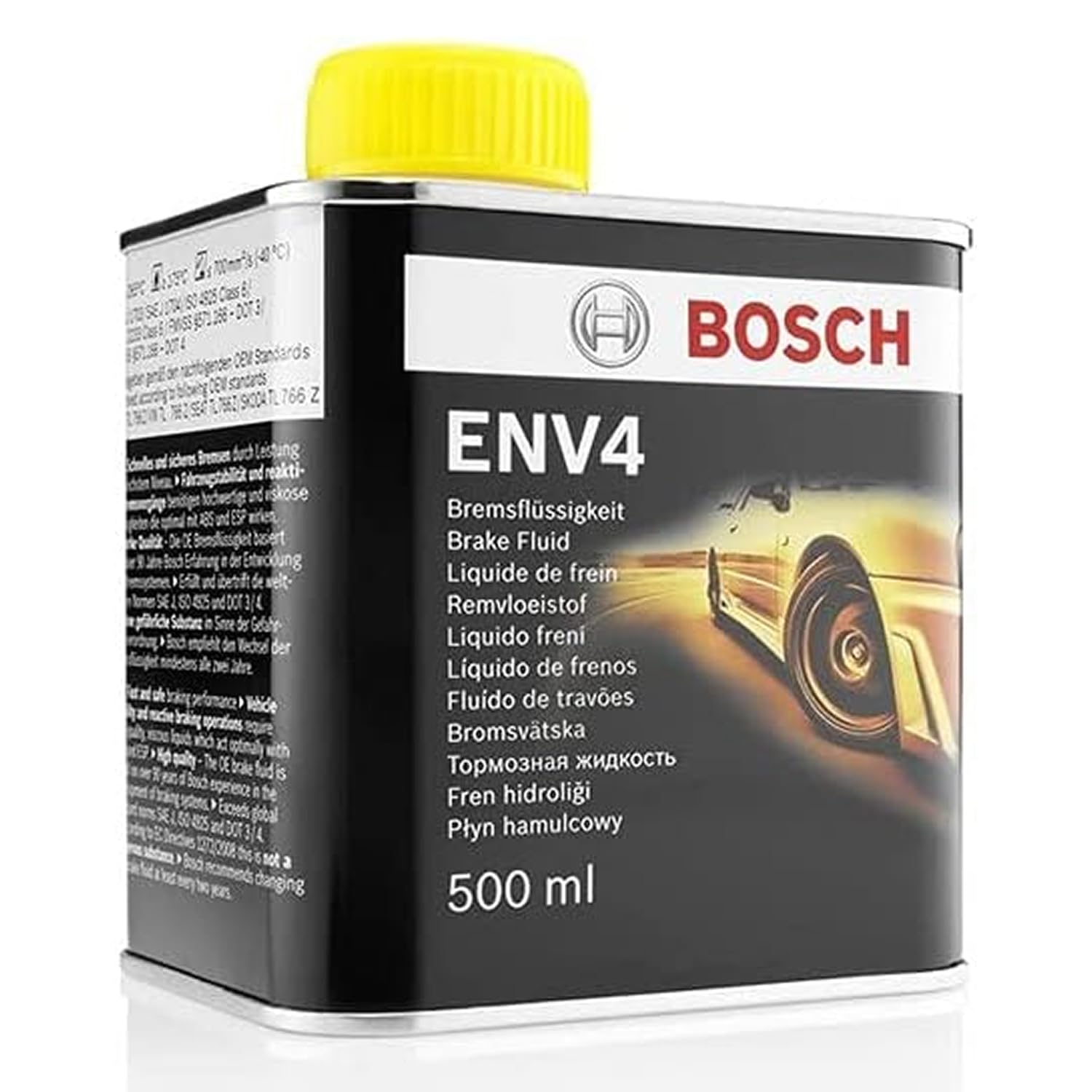 Bosch Bremsflüssigkeit ENV4, 0,5 L - für alle modernen Fahrzeuge mit ABS- und ESP-Bremssystemen - OE-Qualität - kompatibel mit DOT3, 4 und 4 (HP/LV) von Bosch Automotive