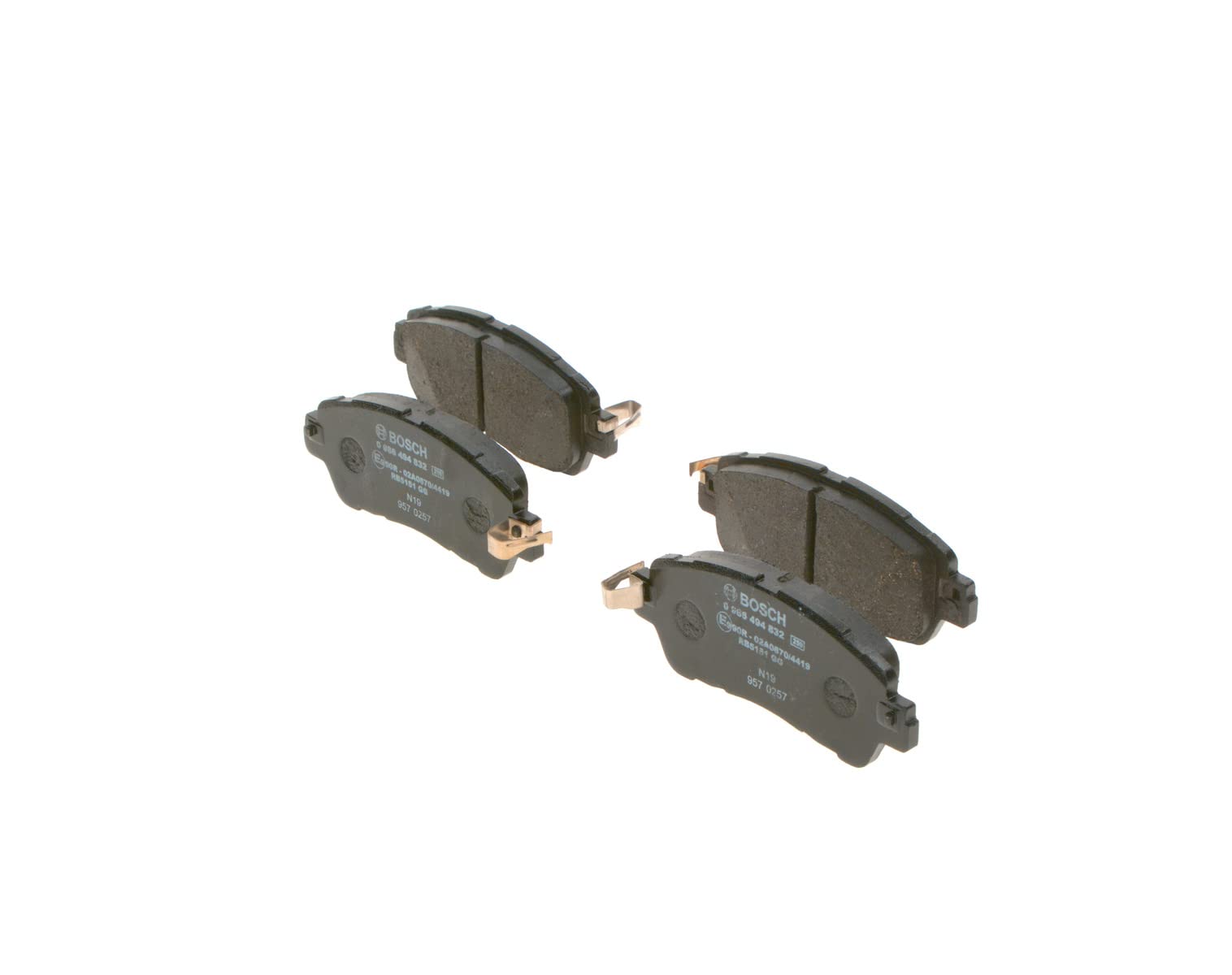 Bosch BP2006 Bremsbeläge - Vorderachse - ECE-R90 Zertifizierung - vier Bremsbeläge pro Set Bosch BP2006 Bremsbeläge - Vorderachse - ECE-R90 Zertifizierung - vier Bremsbeläge pro Set von Bosch Automotive