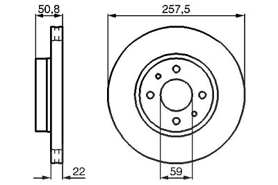 Bosch Bremsscheibe [Hersteller-Nr. 0986478512] für Alfa Romeo, Fiat, Lancia von Bosch