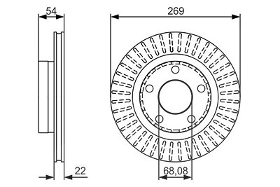 Bosch Bremsscheibe [Hersteller-Nr. 0986479A42] für Audi, VW von Bosch