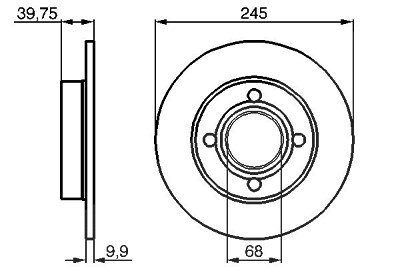 Bosch Bremsscheibe [Hersteller-Nr. 0986478216] für Audi von Bosch