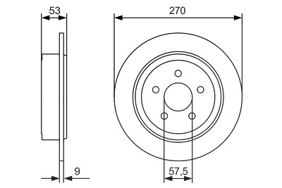 Bosch Bremsscheibe [Hersteller-Nr. 0986479A79] für Chrysler, Dodge von Bosch