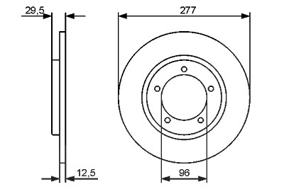 Bosch Bremsscheibe [Hersteller-Nr. 0986479487] für Daihatsu von Bosch