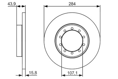 Bosch Bremsscheibe [Hersteller-Nr. 0986479A34] für Ford von Bosch