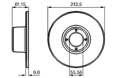 Bosch Bremsscheibe [Hersteller-Nr. 0986478811] für Austin, Morris, Rover von Bosch
