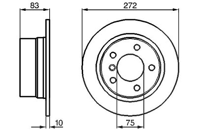 Bosch Bremsscheibe Hinterachse Voll [Hersteller-Nr. 0986478439] für BMW von Bosch