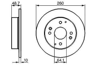 Bosch Bremsscheibe [Hersteller-Nr. 0986478172] für Honda, Rover von Bosch