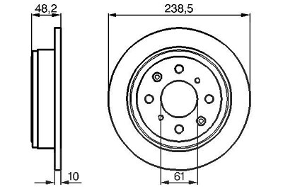 Bosch Bremsscheibe [Hersteller-Nr. 0986478350] für Honda, Rover von Bosch