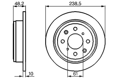 Bosch Bremsscheibe [Hersteller-Nr. 0986478350] für Honda, Mg, Rover von Bosch