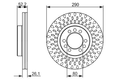 Bosch Bremsscheibe [Hersteller-Nr. 0986479626] für Iveco von Bosch