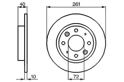 Bosch Bremsscheibe [Hersteller-Nr. 0986479018] für Kia von Bosch