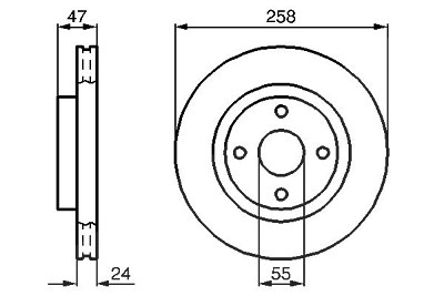 Bosch Bremsscheibe [Hersteller-Nr. 0986478989] für Mazda von Bosch