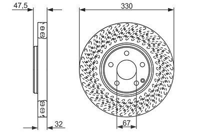 Bosch 1x Bremsscheibe [Hersteller-Nr. 0986479334] für Mercedes-Benz von Bosch